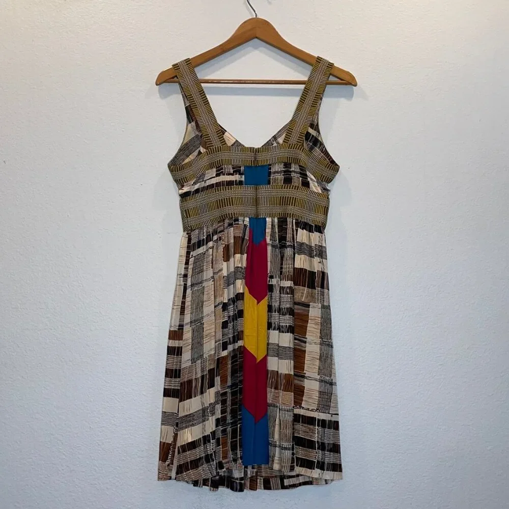 Silk party dress with rainbow detail Anthropologie - Picture 3 of 4